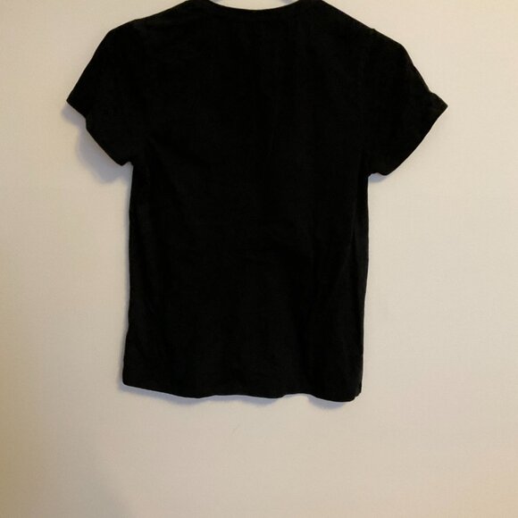 Plain black t-shirt, short sleeve, size XS - Picture 3 of 5